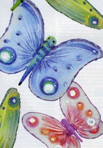 Бабочки из капроновых носочков