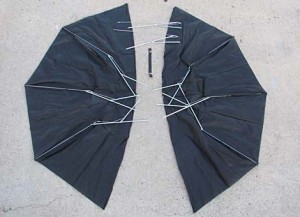 Новогодний костюм «Летучая мышь» из старых зонтов